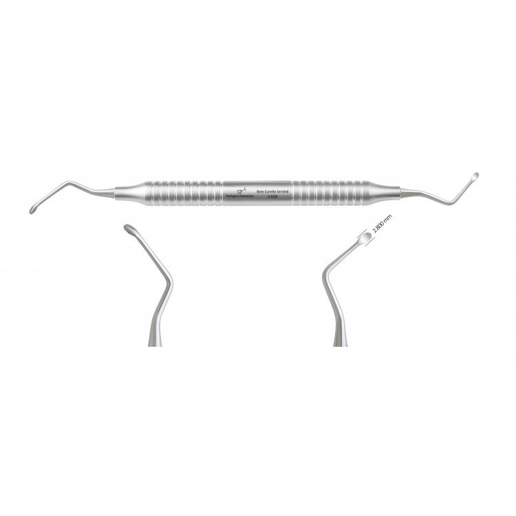 Buy Bone Currette Serrated-S-1228 Online | Buy Bone Currette Serrated-S-1228 Instrument Online | Buy Bone Currette Serrated-S-1228 Dental Instrument