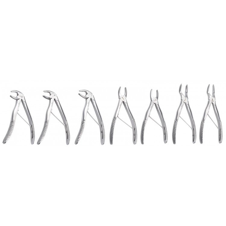 Buy Paedo Extracting Forceps Kit -Set of 7-S-PEFS7 Online | Buy Paedo Extracting Forceps Kit -Set of 7-S-PEFS7 Instrument Online | Buy Paedo Extracting Forceps Kit -Set of 7-S-PEFS7 Dental Instrument